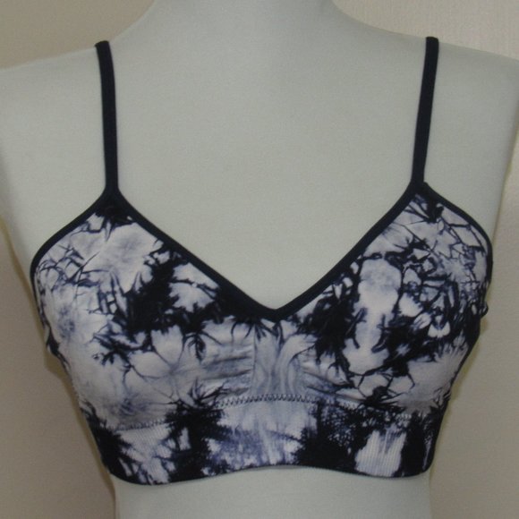 Mae Other - 3 Mae Women's Seamless Blue Tie Dye Bralettes Med